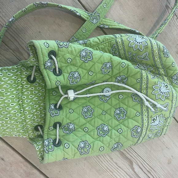 Vera Bradley lime paisley drawstring backpack - Picture 5 of 5